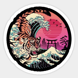 Rad Tiger Wave Sticker